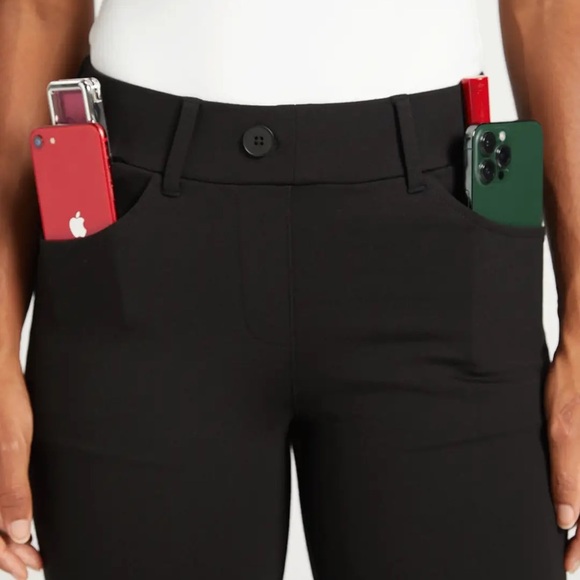 Betabrand 7-Pocket Dress Pant Straight Leg Sm Short Petite Yoga Dress Pants 28” - Picture 2 of 10
